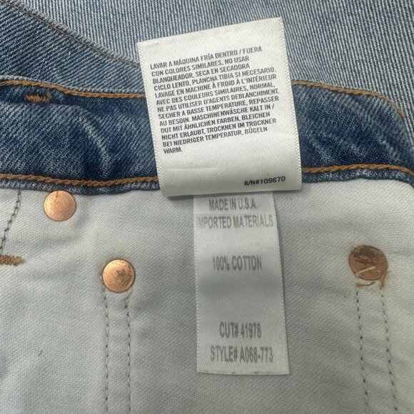 Agolde Quinn High Rise Jean Denim Mini Skirt Size 28 In Devotee Distressed - Picture 10 of 11